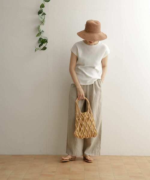 URBAN RESEARCH DOORS（アーバンリサーチドアーズ）の「ランダムワッフルフレンチスリーブ（Tシャツ/カットソー・レディース・ライトグレー/ブラック系その他/オフホワイト・ONE）」の21枚目の写真