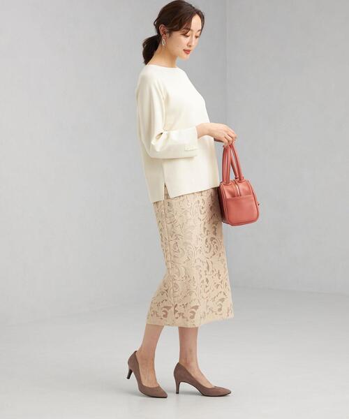 green label relaxing（グリーンレーベルリラクシング）の「ソウバリ ラグラン プルオーバー ニット -ウォッシャブル-（ニット/セーター・レディース・ブラック/その他1/ライトブルー/オフホワイト・FREE）」の16枚目の写真