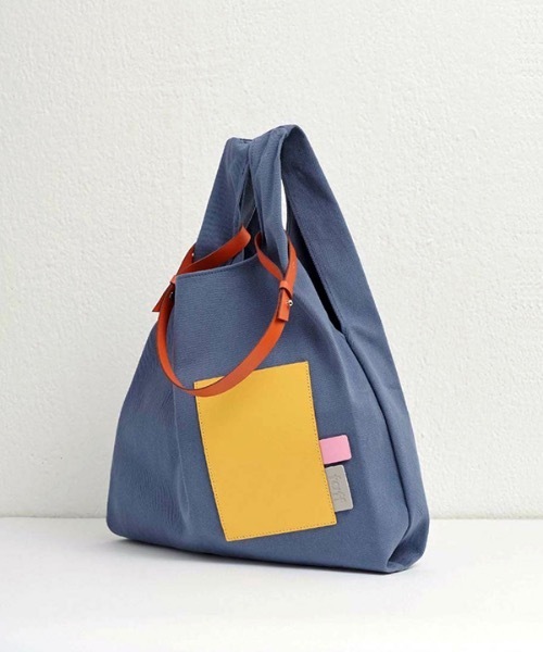 faff（ファフ）の「【faff 】マーケットバッグ / Market bag（ショルダーバッグ・レディース・ベージュ/ブルー/ホワイト×ブルー/ホワイト×イエロー・FREE）」の17枚目の写真