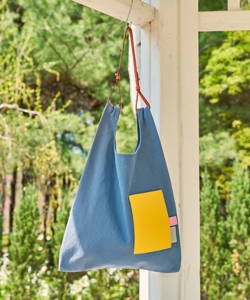 faff（ファフ）の「【faff 】マーケットバッグ / Market bag（ショルダーバッグ・レディース・ベージュ/ブルー/ホワイト×ブルー/ホワイト×イエロー・FREE）」の21枚目の写真