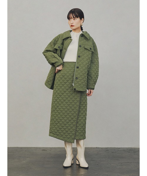LILY BROWN（リリーブラウン）の「キルティングジャケット（ミリタリージャケット・レディース・アイボリー/イエロー/カーキ・FREE）」の14枚目の写真