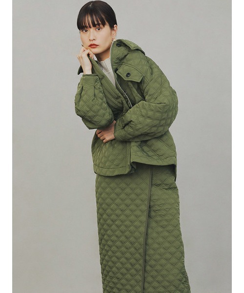 LILY BROWN（リリーブラウン）の「キルティングジャケット（ミリタリージャケット・レディース・アイボリー/イエロー/カーキ・FREE）」の11枚目の写真