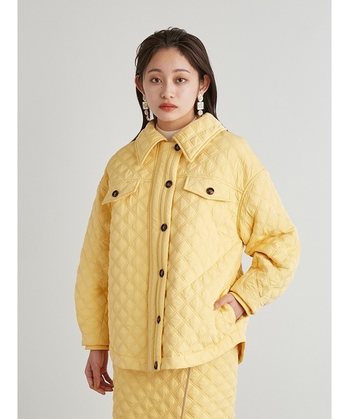 LILY BROWN（リリーブラウン）の「キルティングジャケット（ミリタリージャケット・レディース・アイボリー/イエロー/カーキ・FREE）」の4枚目の写真