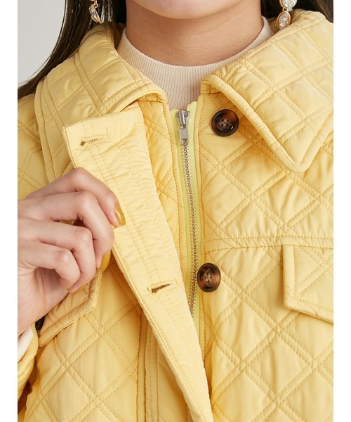 LILY BROWN（リリーブラウン）の「キルティングジャケット（ミリタリージャケット・レディース・アイボリー/イエロー/カーキ・FREE）」の15枚目の写真