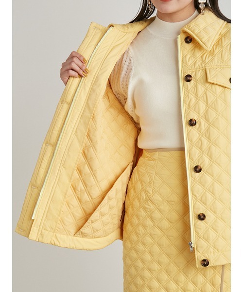 LILY BROWN（リリーブラウン）の「キルティングジャケット（ミリタリージャケット・レディース・アイボリー/イエロー/カーキ・FREE）」の12枚目の写真