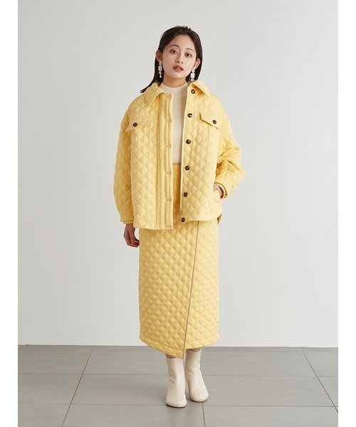 LILY BROWN（リリーブラウン）の「キルティングジャケット（ミリタリージャケット・レディース・アイボリー/イエロー/カーキ・FREE）」の5枚目の写真