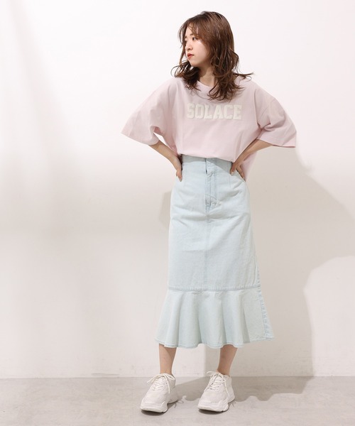 one after another NICE CLAUP（ワンアフターアナザーナイスクラップ）の「レースアップマーメイドスカート（スカート・レディース・ブラック/ネイビー/サックスブルー/ブルー系その他・FREE）」の18枚目の写真