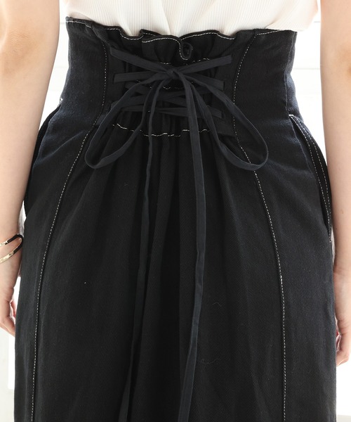 one after another NICE CLAUP（ワンアフターアナザーナイスクラップ）の「レースアップマーメイドスカート（スカート・レディース・ブラック/ネイビー/サックスブルー/ブルー系その他・FREE）」の5枚目の写真