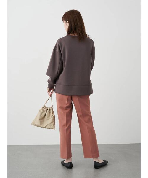 earth music&ecology（アースミュージックアンドエコロジー）の「センターシームフレアパンツ ＊（その他パンツ・レディース・ブラック/ピンク/ミント/ライトベージュ・S/M）」の9枚目の写真