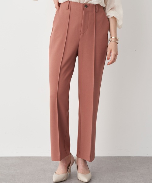 earth music&ecology（アースミュージックアンドエコロジー）の「センターシームフレアパンツ ＊（その他パンツ・レディース・ブラック/ピンク/ミント/ライトベージュ・S/M）」の4枚目の写真