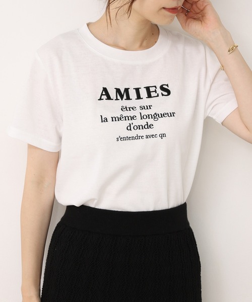 one after another NICE CLAUP(ワンアフターアナザーナイスクラップ)の「刺繍ロゴT(Tシャツ/カットソー・レディース・ブラック/グリーン系その他/ピンク系その他/ブラック系その他/ダークグリーン系・FREE)」の2枚目の写真