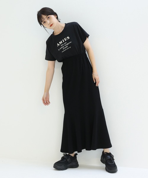 one after another NICE CLAUP(ワンアフターアナザーナイスクラップ)の「刺繍ロゴT(Tシャツ/カットソー・レディース・ブラック/グリーン系その他/ピンク系その他/ブラック系その他/ダークグリーン系・FREE)」の9枚目の写真