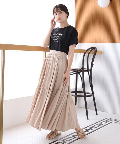 one after another NICE CLAUP(ワンアフターアナザーナイスクラップ)の「刺繍ロゴT(Tシャツ/カットソー・レディース・ブラック/グリーン系その他/ピンク系その他/ブラック系その他/ダークグリーン系・FREE)」の7枚目の写真