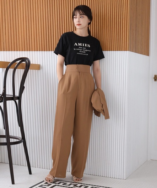 one after another NICE CLAUP(ワンアフターアナザーナイスクラップ)の「刺繍ロゴT(Tシャツ/カットソー・レディース・ブラック/グリーン系その他/ピンク系その他/ブラック系その他/ダークグリーン系・FREE)」の13枚目の写真