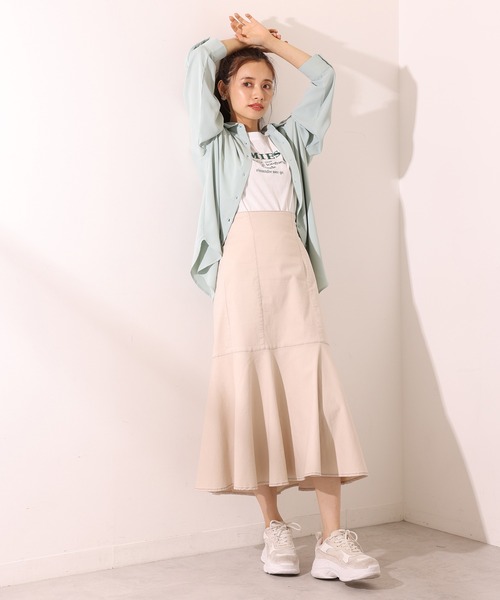one after another NICE CLAUP(ワンアフターアナザーナイスクラップ)の「刺繍ロゴT(Tシャツ/カットソー・レディース・ブラック/グリーン系その他/ピンク系その他/ブラック系その他/ダークグリーン系・FREE)」の21枚目の写真