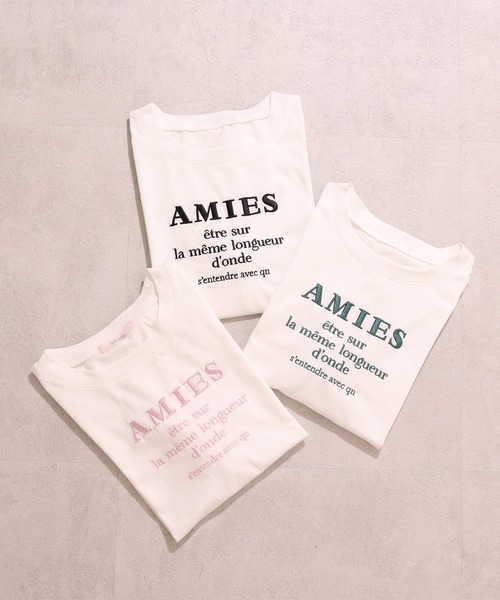 one after another NICE CLAUP(ワンアフターアナザーナイスクラップ)の「刺繍ロゴT(Tシャツ/カットソー・レディース・ブラック/グリーン系その他/ピンク系その他/ブラック系その他/ダークグリーン系・FREE)」の20枚目の写真