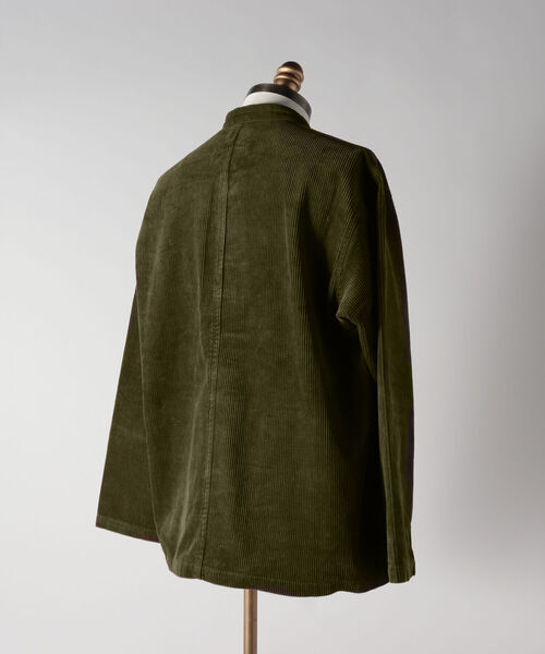 GLOSTER（グロスター）の「【GLOSTER/グロスター】バンドカラージャケット　コーデュロイ/ネルチェック（ブルゾン・メンズ・ネイビー/オリーブ/アイボリー/ライトブラウン/ホワイト系その他/ブラウン系その他・MEDIUM/LARGE）」の13枚目の写真