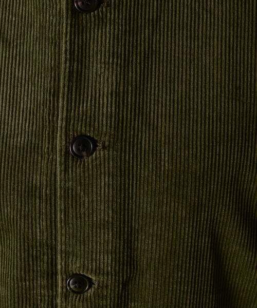 GLOSTER（グロスター）の「【GLOSTER/グロスター】バンドカラージャケット　コーデュロイ/ネルチェック（ブルゾン・メンズ・ネイビー/オリーブ/アイボリー/ライトブラウン/ホワイト系その他/ブラウン系その他・MEDIUM/LARGE）」の18枚目の写真