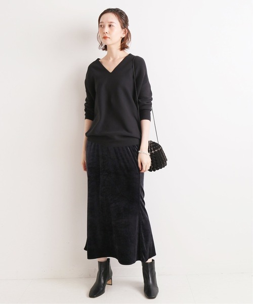 IENA(イエナ)の「ベルベットイージースカート◆(スカート・レディース・ブラック/ブラウン・40/38/36/34)」の5枚目の写真