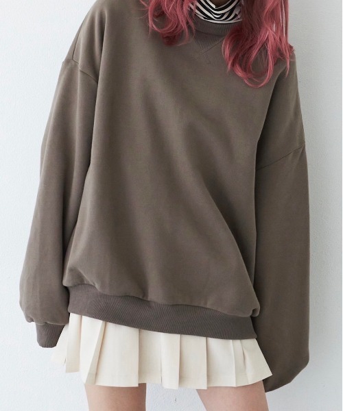 17HR（セブンティーンアワーズ）の「ボーダータートルネックスウェット（スウェット・レディース・チャコールグレー/モカ・FREE）」の5枚目の写真