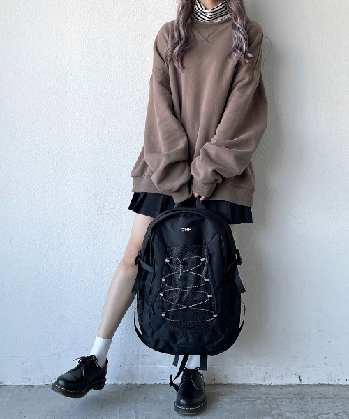 17HR（セブンティーンアワーズ）の「ボーダータートルネックスウェット（スウェット・レディース・チャコールグレー/モカ・FREE）」の17枚目の写真