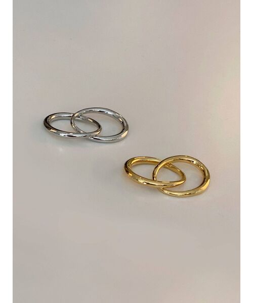 Ungrid（アングリッド）の「レイヤードデザインリング（リング・レディース・シルバー/ゴールド・FREE）」の3枚目の写真