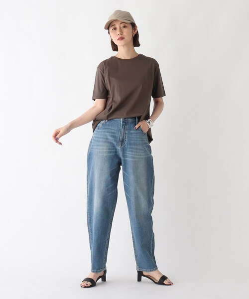 OPAQUE.CLIP（オペークドットクリップ）の「◆オーガニックコットン混デニム 203 ワイドテーパード【WEB限定サイズ】（デニムパンツ・レディース・ネイビー/ブルー/ナチュラル/ガンメタ・40/38/42/36/34）」の15枚目の写真