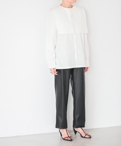 LEPSIM（レプシィム）の「【FOR I SERIES】セーラー２ＷＡＹブラウス　957794（シャツ/ブラウス・レディース・ネイビー/オフホワイト/ベージュ系その他・SMALL）」の18枚目の写真