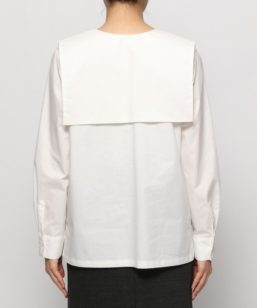 LEPSIM（レプシィム）の「【FOR I SERIES】セーラー２ＷＡＹブラウス　957794（シャツ/ブラウス・レディース・ネイビー/オフホワイト/ベージュ系その他・SMALL）」の5枚目の写真