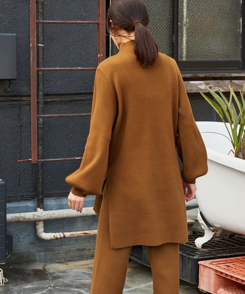 Keeepy(キーピー)の「【Keeepy】high neck rib knit setup(セットアップ・レディース・グレー/イエロー・FREE)」の11枚目の写真