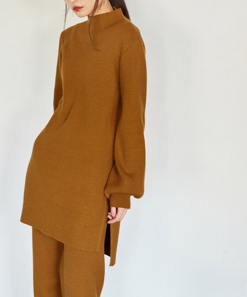 Keeepy(キーピー)の「【Keeepy】high neck rib knit setup(セットアップ・レディース・グレー/イエロー・FREE)」の12枚目の写真