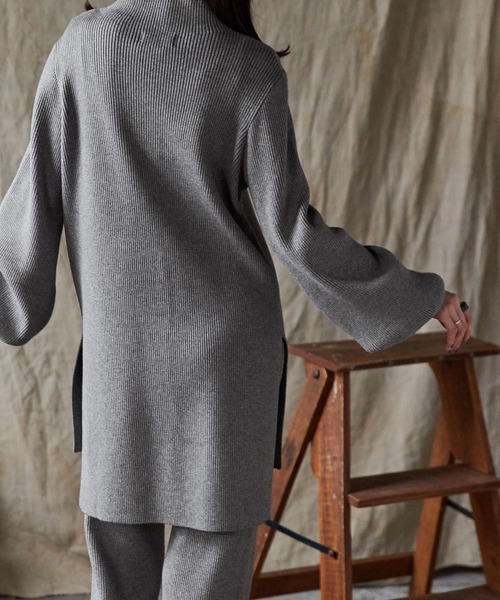 Keeepy(キーピー)の「【Keeepy】high neck rib knit setup(セットアップ・レディース・グレー/イエロー・FREE)」の21枚目の写真
