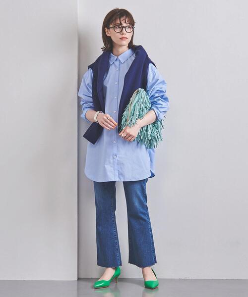 UNITED ARROWS（ユナイテッドアローズ）の「＜UNITED ARROWS＞C ビッグ シャツ W（シャツ/ブラウス・レディース・ホワイト/ライトブルー・FREE）」の3枚目の写真