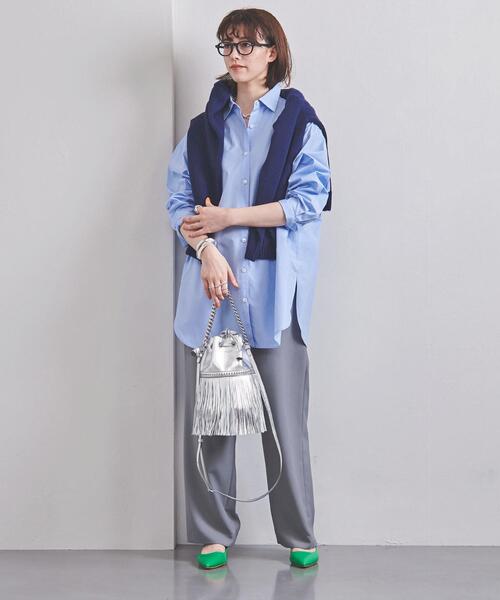 UNITED ARROWS（ユナイテッドアローズ）の「＜UNITED ARROWS＞C ビッグ シャツ W（シャツ/ブラウス・レディース・ホワイト/ライトブルー・FREE）」の8枚目の写真