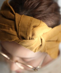 ナチュラルな雰囲気たっぷり！コットンリネンヘアバンド