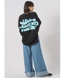 RE730（アールイーセブンサーティー）の「【RE730】ロゴプリントモンスターシルエットロンT（Tシャツ/カットソー）」