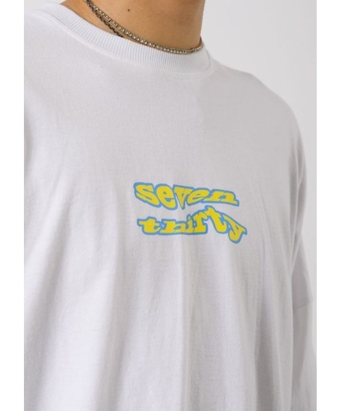 RE730（アールイーセブンサーティー）の「【RE730】ロゴプリントモンスターシルエットロンT（Tシャツ/カットソー・メンズ・ブラック×ホワイト/ホワイト×パープル/ホワイト×イエロー/ブラック×イエロー・MEDIUM/LARGE）」の16枚目の写真