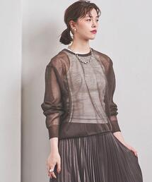 UNITED ARROWS | ＜UNITED ARROWS＞シアー クルーネック ロングスリーブ ニット W(ニット/セーター)