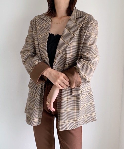 CLEA（クレア）の「オーバーサイズレトロチェックジャケット 