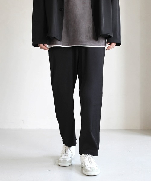 ETELIO（エテリオ）の「ポリトロ長袖テーラードシャツジャケット＆スリムストレートイージーパンツ（セットアップ・メンズ・チャコール/ブラック/ブラウン/ブルー/アイボリー・S/L/XL/M）」の10枚目の写真