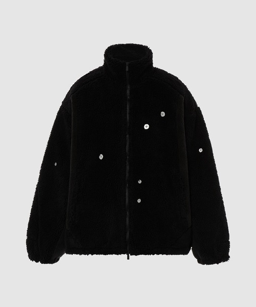 C2H4(シーツーエイチフォー)の「ARC PANELLED ASTEROID PADDED FLEECE COAT(その他アウター・メンズ・ブラック・M)」の1枚目の写真