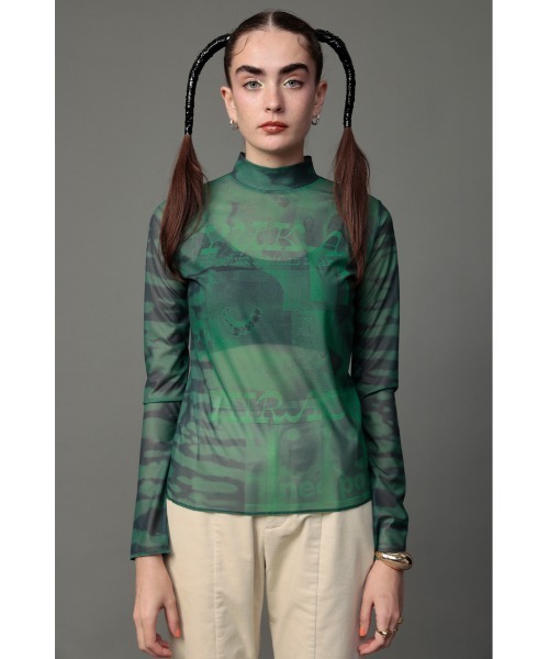 SLY(スライ)の「YUKAHIRAC X SLY PHOTO TOPS/トップス(Tシャツ/カットソー・レディース・ブルー系その他/グリーン系その他2/ピンク系その他・FREE)」の14枚目の写真