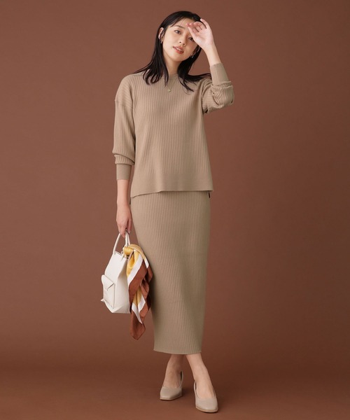 Web限定 リブニットスカートセットアップ 長袖 ワンピース Nano Universe ナノユニバース のファッション通販 Zozotown