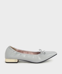 ボウタイルーシュド バレリーナパンプス / Bow-Tie Ruched Ballerina Pumps