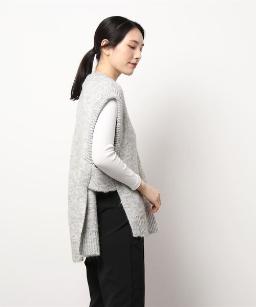 ottilie（オティーリエ）の「MIXヤーンニットベスト（ニット/セーター・レディース・グレー・FREE）」の3枚目の写真