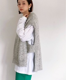 MIXヤーンニットベスト