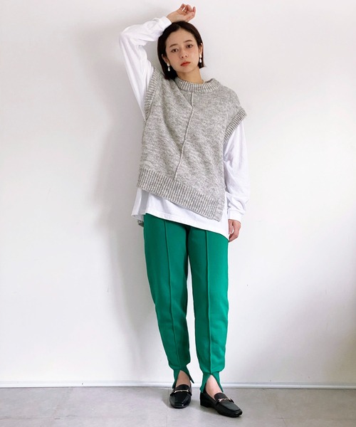 ottilie（オティーリエ）の「MIXヤーンニットベスト（ニット/セーター・レディース・グレー・FREE）」の14枚目の写真