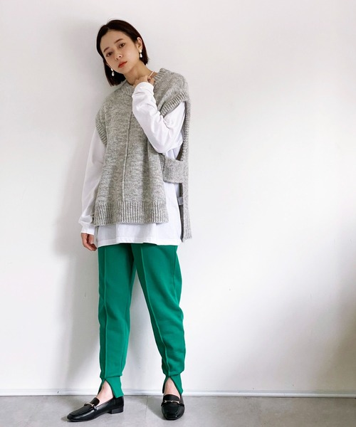 ottilie（オティーリエ）の「MIXヤーンニットベスト（ニット/セーター・レディース・グレー・FREE）」の16枚目の写真