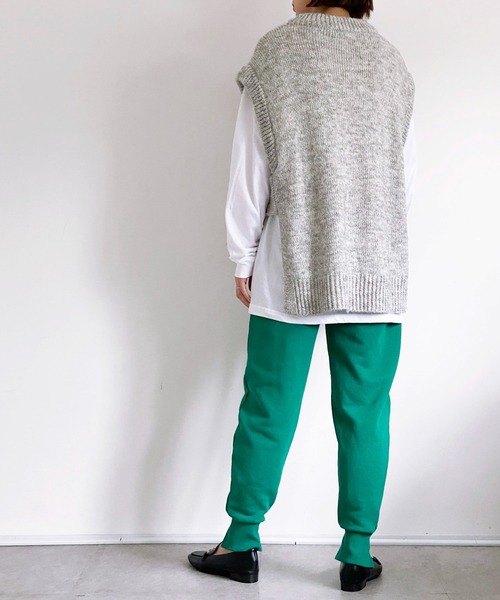 ottilie（オティーリエ）の「MIXヤーンニットベスト（ニット/セーター・レディース・グレー・FREE）」の19枚目の写真