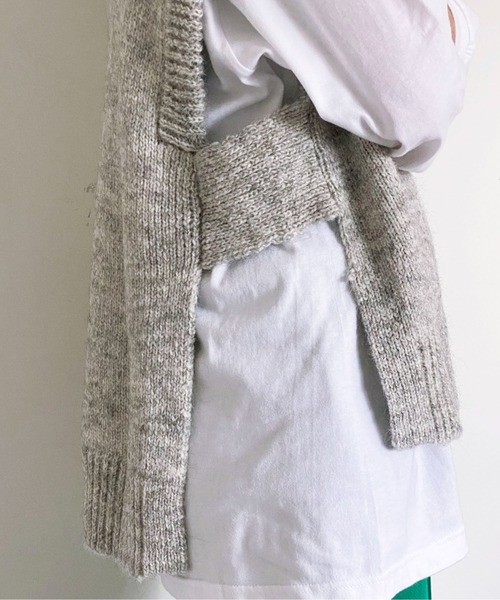 ottilie（オティーリエ）の「MIXヤーンニットベスト（ニット/セーター・レディース・グレー・FREE）」の12枚目の写真